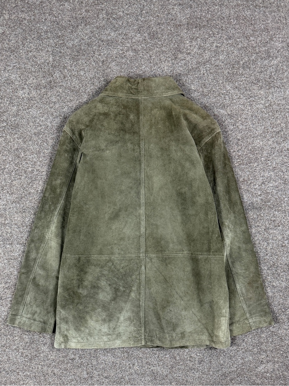 Vintage Coldwater Creek Green Suede Leather Button Front Jacket Women’s S‎ Y2K - Picture 3 of 9